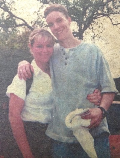 Daniel Wilkes (right) and his now wife Cassidy Gillaspie (left) met as students at Bellaire their senior year in 1998. Courtesy of Daniel Wilkes