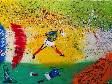 Painting made by French Students based on 1998 World Cup 