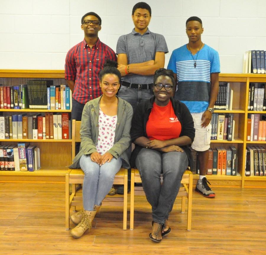 National Achievement Scholarship Program Outstanding Participants included (from left to right) David Oduguwa, Cyrus Codner, Ryan Lockhart, Samantha Smith, and Deborah Okoro. 