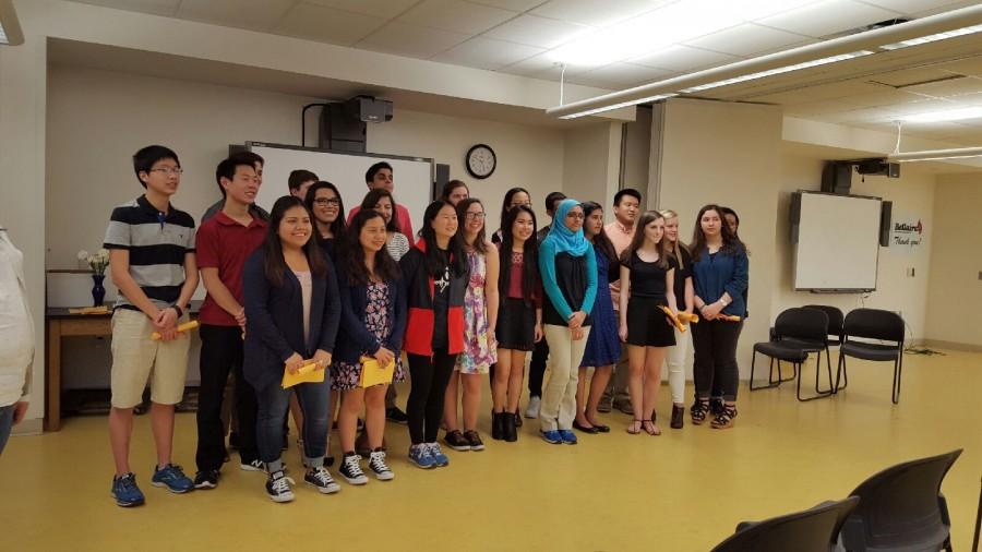 High Honors: Spanish National Honor Society poses for a picture after accepting their role as honor students.