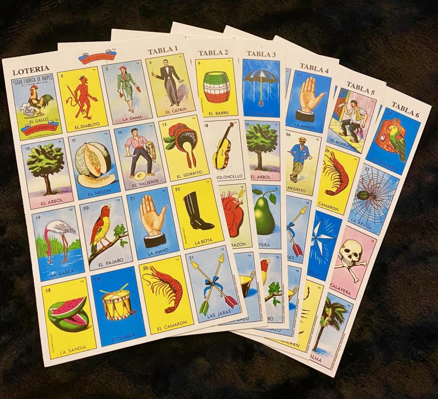 “Tablas” that are used to play in Loteria