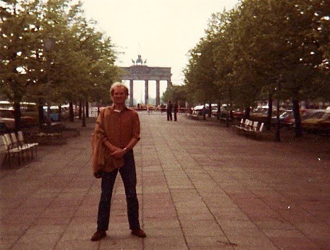 Michael Rossow stands in front of the Brandenburg in 1981 in East Germany. 