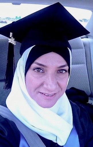 Samar Halabi celebrates her  graduation from the University of Houston in 2010.