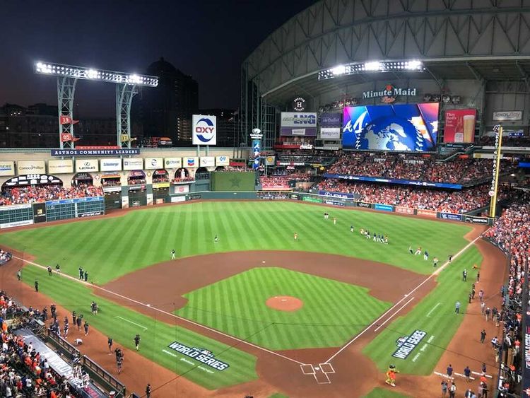 World Series Game two of the Astros took place on Oct. 27. The Houston Astros and the Atlanta Braves are about to take the field prior to the opening pitch.