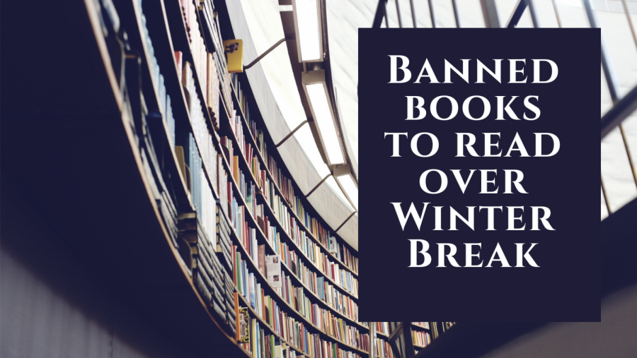 If+you+are+bored+this+Winter+Break%2C+consider+reading+a+banned+book+from+this+list.+Books+are+often+banned+by+school+districts+for+containing+controversial+topics.