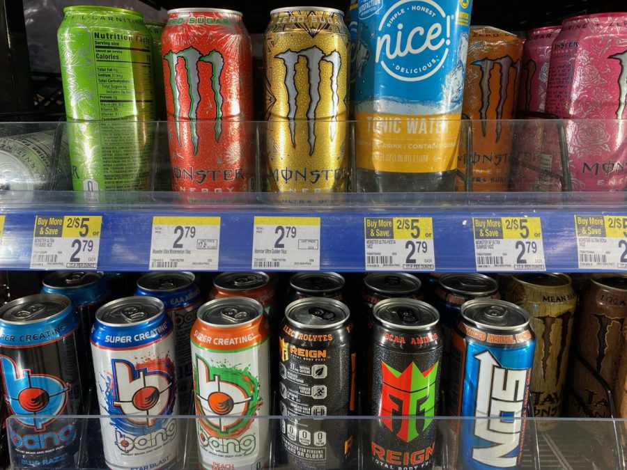 Energy+drinks+range+in+varieties+of+flavors.+Energy+drinks+like+Bang+and+Monster+generally+cost+around+an+average+of+%243+individually.