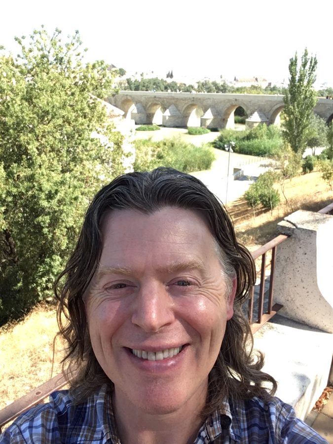 Gunno poses for a selfie in Cordoba, Spain July 7, 2019. Cordoba is a city in southern Spain which was previously part of Rome.