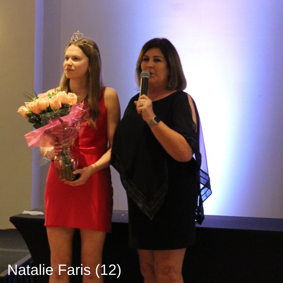Senior and lieutenant colonel Natalie Faris was chosen as the Belle of the Ball. One senior is voted each year to represent Belles and be rewarded with a tiara and flowers.