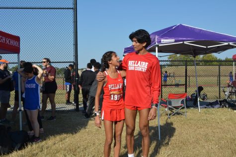 Siblings senior Zain Hamdani and freshman Sophia Hamdani both place first in their respective races at the district meet on Oct. 8. There is a shared sense of pride between them. Zain in particular is excited to see what Sophia is going to achieve next during her cross country career. 