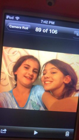 Alaina and I practicing taking selfies at our first sleepover. Alaina uncovered this picture when going through her old pink iPod touch years later. (from left: Ella, Alaina)