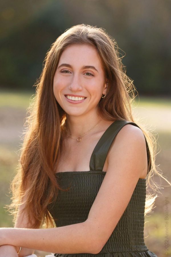 Ellie Bartlett is taking her senior year photo. She now attends The University of Texas at Austin. (Photo provided by Ellie Bartlett)
