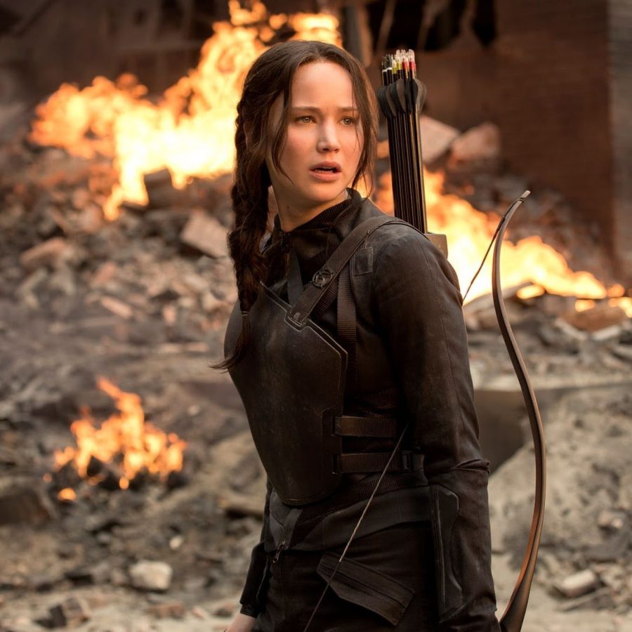 Protagonist Katniss Everdeen watches as District 8 is engulfed in flames in Mockingjay - Part 1. The Hunger Games franchise came to a chilling end in the movies sequel: Mockingjay - Part 2.