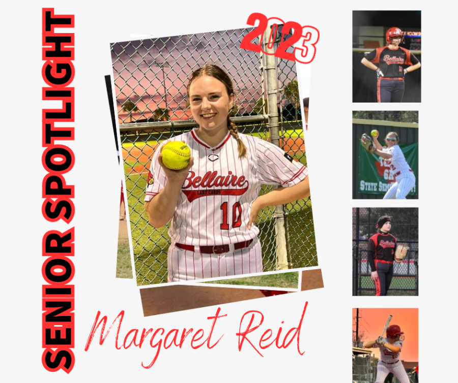 Margaret+Reid+is+being+recognized+for+her+hard+work+and+dedication+to+the+game+of+softball+as+she+takes+her+senior+spotlight.+She+will+attend+Baylor+University+in+the+fall.+%28Photos+provided+by+Karina+Lopez%29