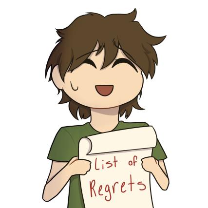 A senior holds a list of their high school regrets.