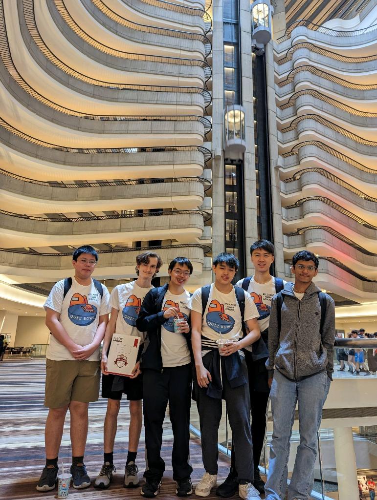 From left to right: Sidney Chang, Patrick Shaw, Letian Li, Jerry Zhang, Kevin Li and Sreedathan Menon. Hopefully [the members] best this years record and make shirts that are even better than this years, Letian said.