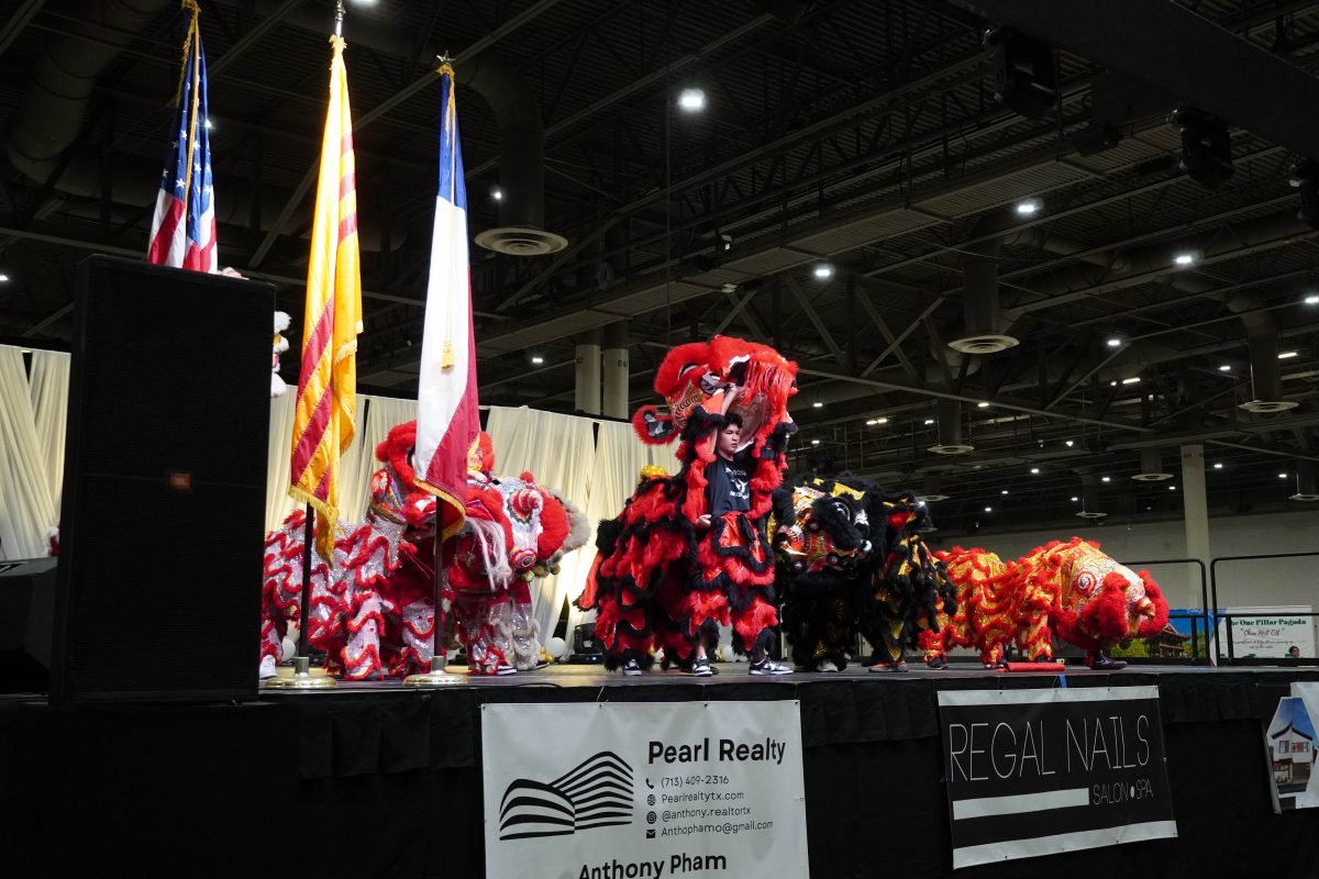 Lend a Hand, a Vietnamese youth organization that aims to help impoverished children in Vietnam, performs a traditional lion dance. Tina Nguyen, a friend of the VSA members, was a member of the organization.