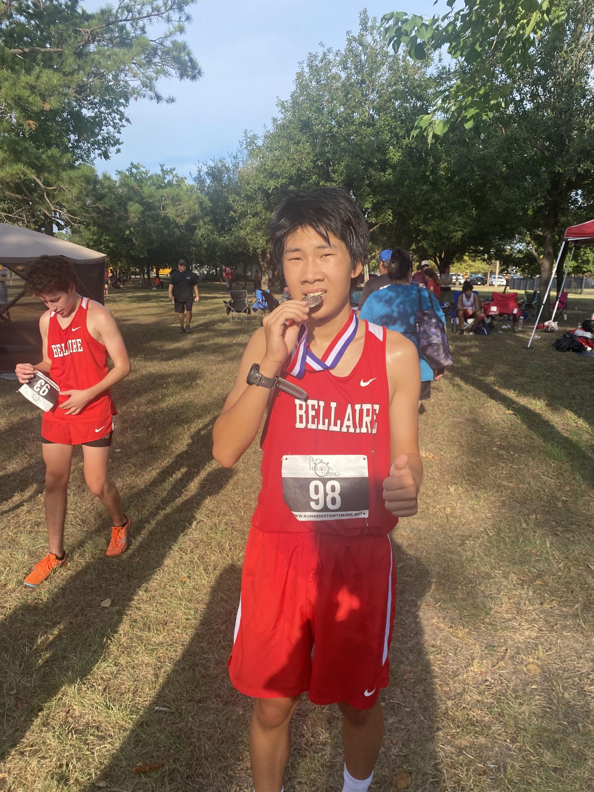 Brian Zhang takes home a 4th place medal, and sets a new PR at the Spring Branch ISD invitational.