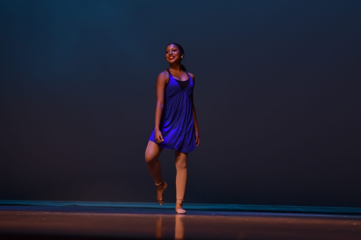 At the Belles 2023 Spring Show, senior Belle Alex Alleyne performs in a group routine to True Colors. She has been taking dance lessons since she was five and is now on the Belles Honor Corps.