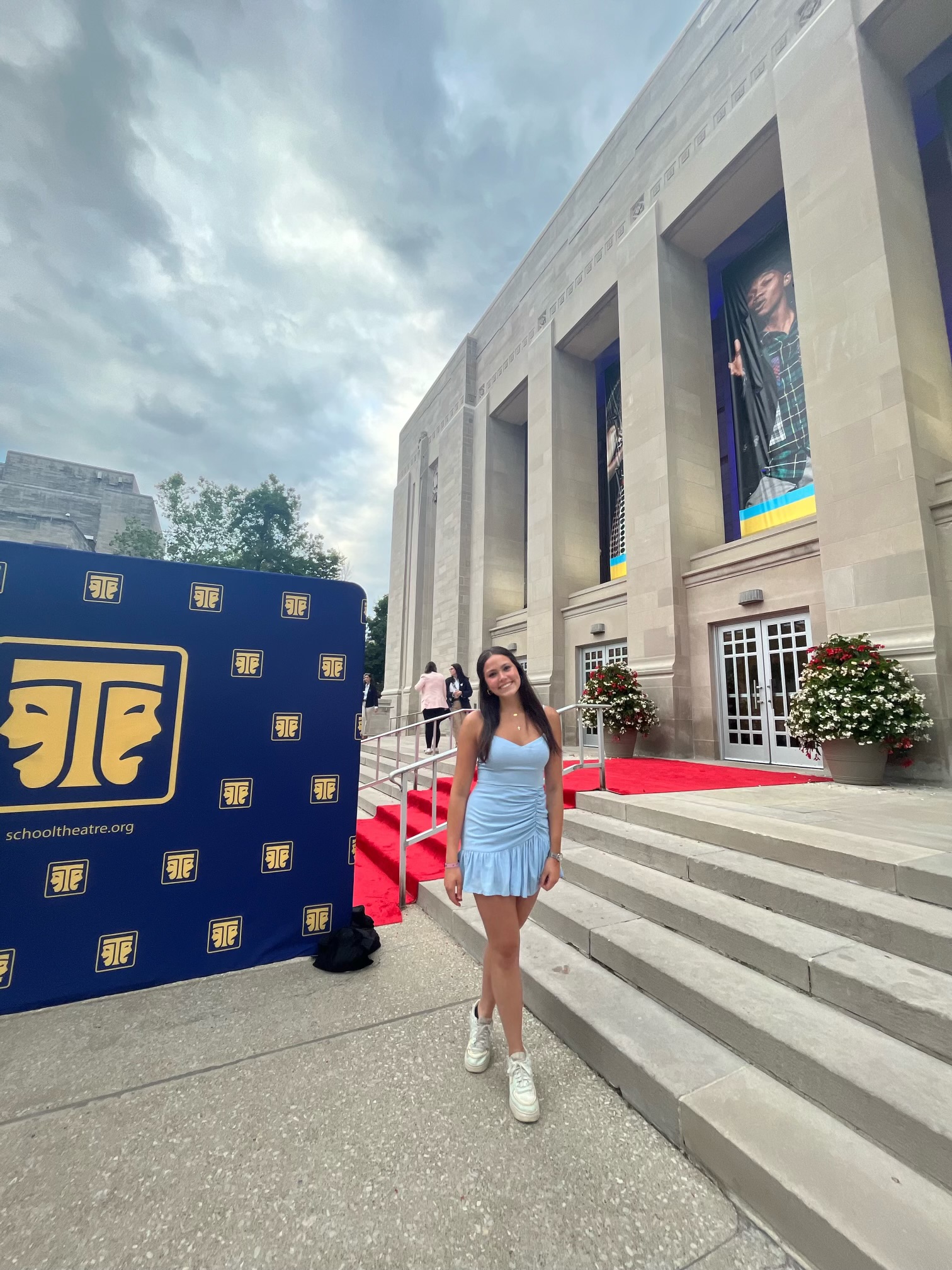 Camila Patino at Nationals in June 2023 at Indiana University. She is attending the closing ceremonies, where the awards will be presented, with almost 6000 people from schools around the country.
