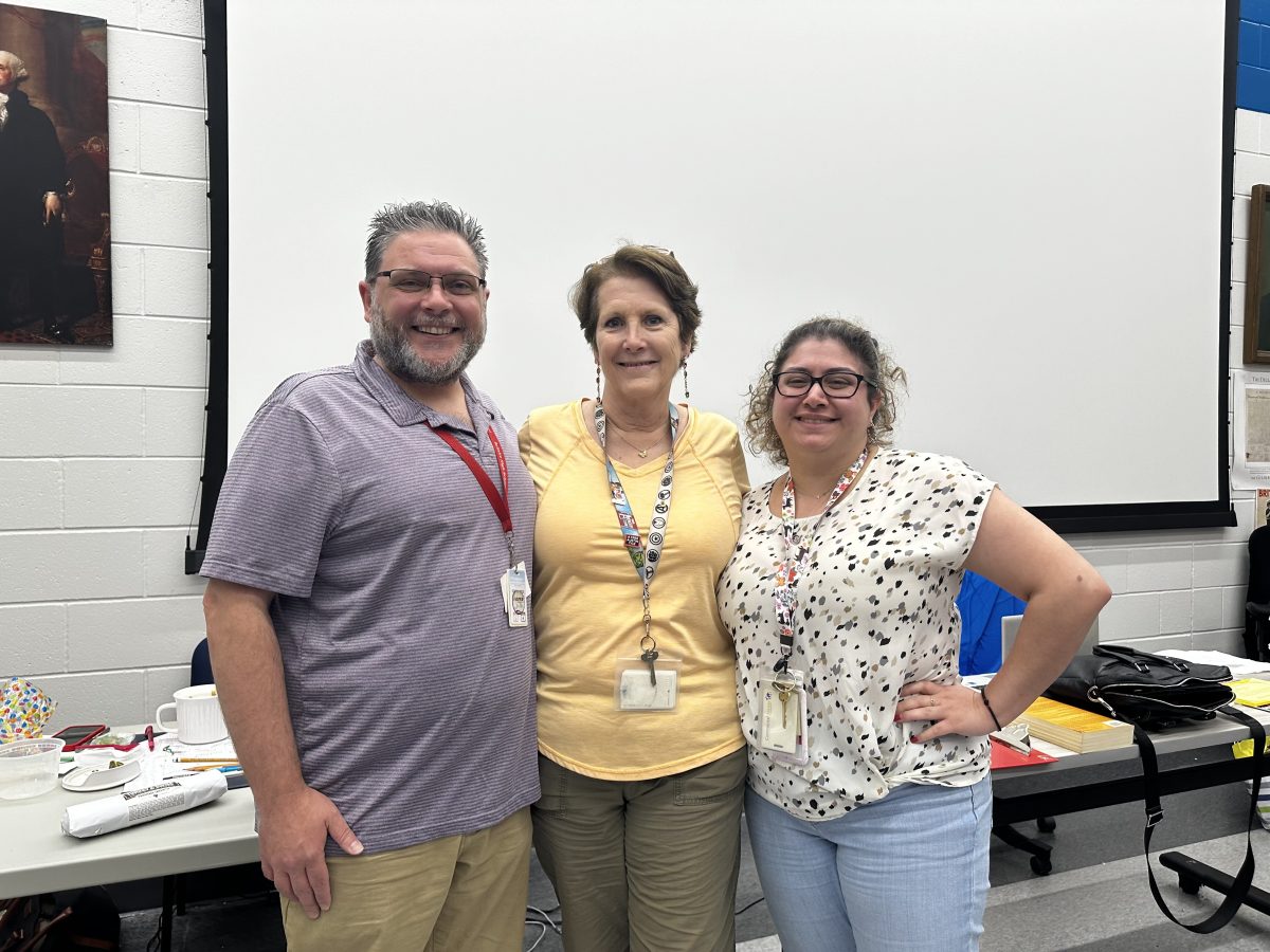 The AP U.S. History teachers get ready to pack up for summer after giving their last final exam. The trio has taught together since the 2022-2023 school year.