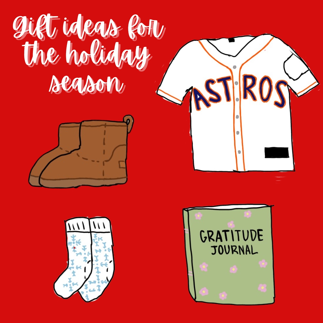 Everybody deserves to receive a gift they love this holiday season. Some good ideas for gifts are sports jerseys, gratitude journals, socks and UGG shoes.