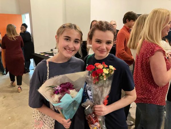 Olivia Gutierrez and Anna Koenig after performing in “Les Misérables” at HITS. Gutierrez and Koenig became friends during this process; they have continued their friendship while performing alongside each other.