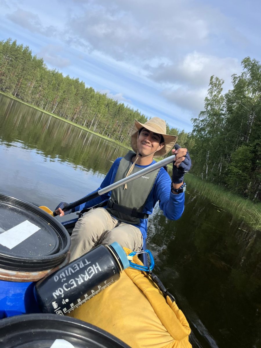 Sophomore Rohith Mehra canoes down Lake Saimaa with his friends. He went on an eleven day Boy Scout trip to Finland over the summer of 2024.