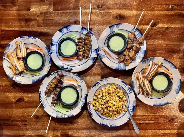 From left to right, we ordered these side dishes: grilled squid, chicken heart, chicken gizzard, sauteéd corn. Most sides are paired with their signature house dipping sauce, spicy and tangy.