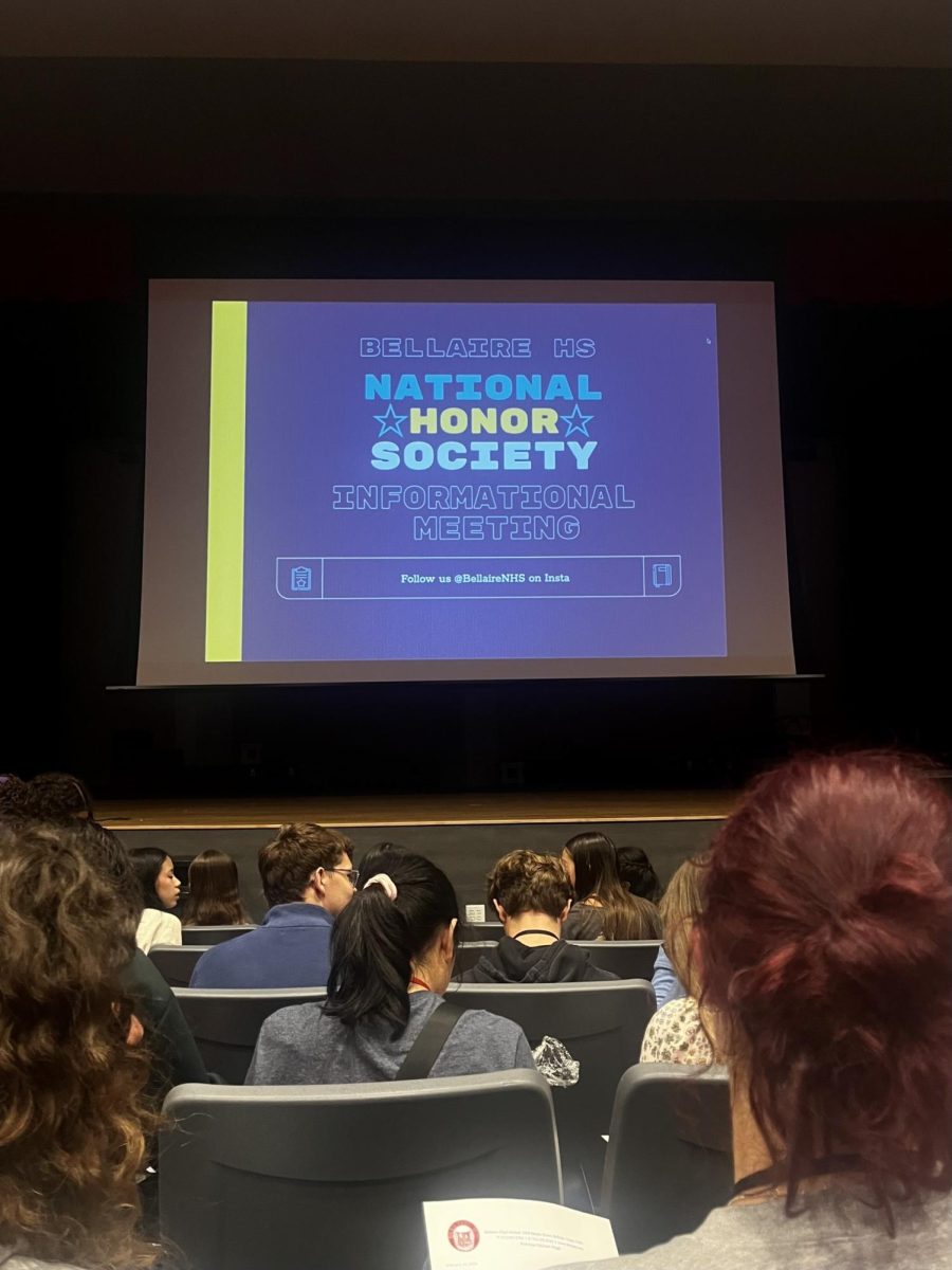 More than 50 interested students came to the auditorium during Cardinal hour to listen to the NHS presentation. Ms.Kuhleman and six NHS officers spoke and answered questions about the application process.