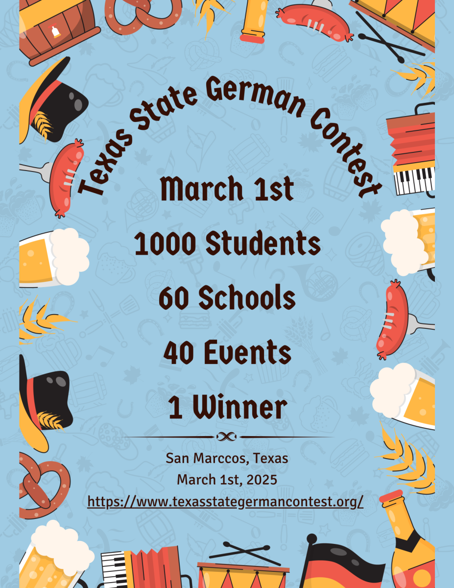 This is an infographic of the Texas State German Contest. TSGC is the largest German contest in the United States.