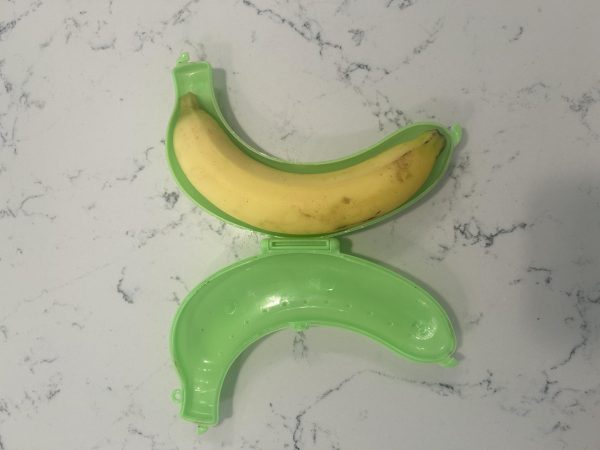 The banana case securely holds the banana. Although, it is important to buy the proper size banana or the case won't fit the banana.