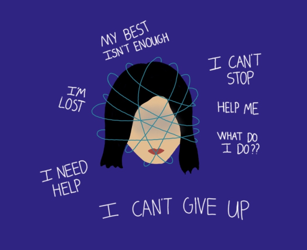 A visual representation of what I feel when I get the compulsion to pull out my hair. It has always felt like an uncontrollable urge triggered by stress.