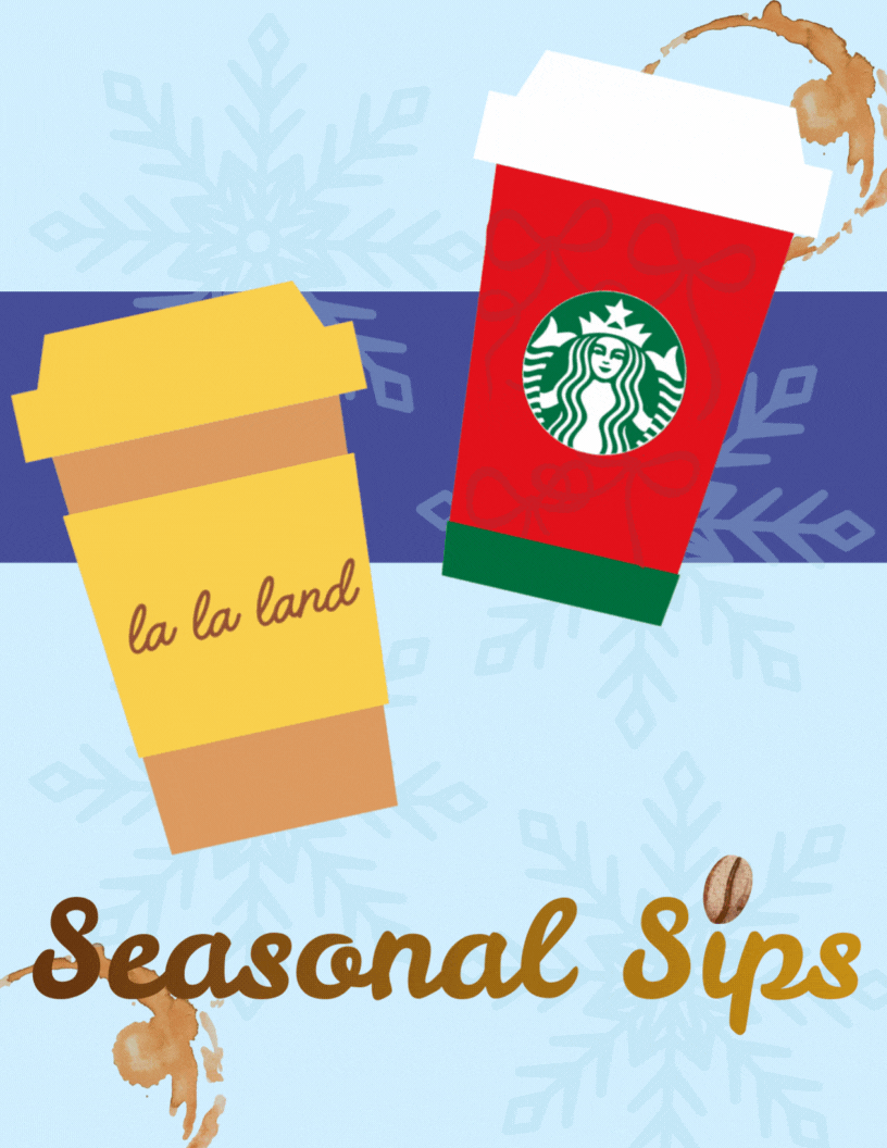 My favorite drinks this holiday season were from Starbucks, Coffee Fellows, Dutch Bros and, my personal favorite, La La Land.