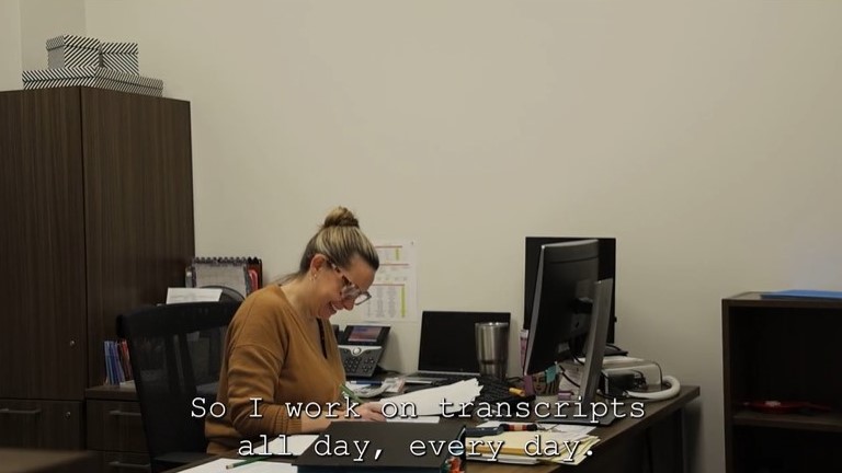 Inside the office