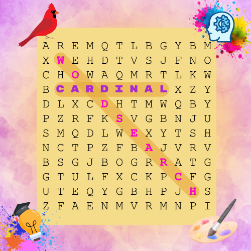 Cardinal Word Search: World Creativity and Innovation Day