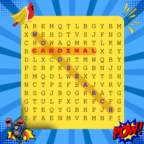 Cardinal Word Search: National Superhero Day