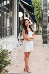 Nguyen poses for her senior photoshoot. In this photoshoot, Nguyen announced her commitment to the University of Texas at Austin to major in Nutrition.