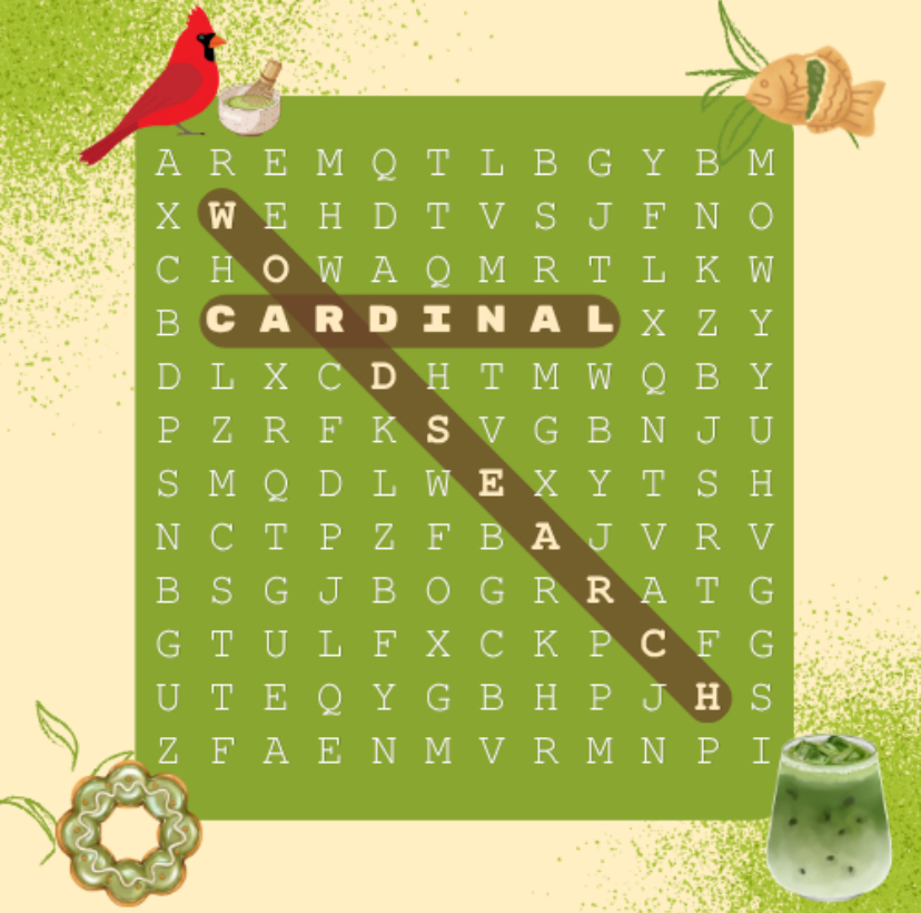 Cardinal Word Search: National Matcha Day