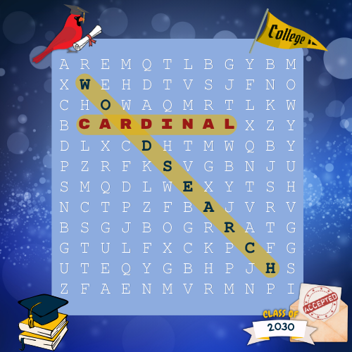 Cardinal Word Search: National College Decision Day