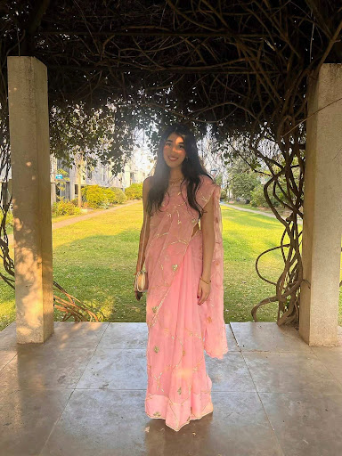 Senior Parisa Gopal poses for a picture. She attended her cousin’s wedding in India.