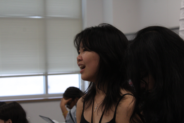 Junior Iris Yeh sings along to “Bad Romance” by Lady Gaga. This was the final song in the lineup for that day.